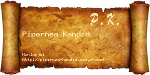 Pipernea Kandid névjegykártya